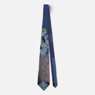 Vintage Art Deco Newlyweds, Oui by George Barbier Tie