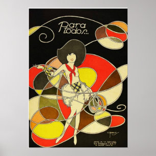 Vintage Art Deco - Para Todos - Cowgirl Poster