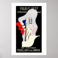 Vintage art deco Paris World expo 1937