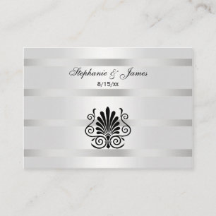 Vintage Art Deco Plume Black White Escort Cards #2