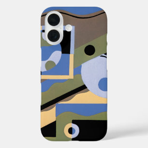 Vintage Art Deco Pochoir Jazz Cubism Pattern iPhone 16 Case