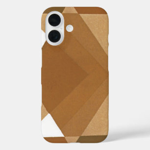 Vintage Art Deco Pochoir Jazz Tan Geometric Shapes iPhone 16 Case