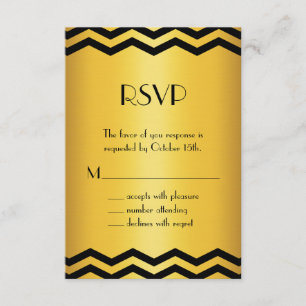Vintage Art Deco RSVP Card