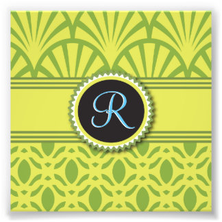 Vintage Art Deco Scalloped Lime Photo Print