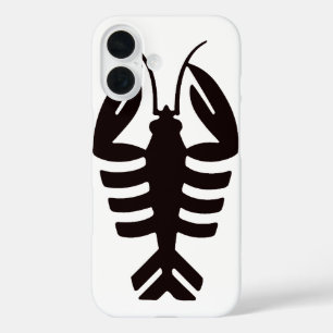 Vintage Art Deco Seafood, Lobster in Black iPhone 16 Case