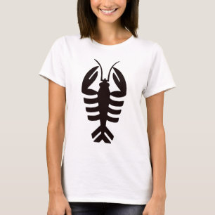 Vintage Art Deco Seafood, Lobster in Black T-Shirt