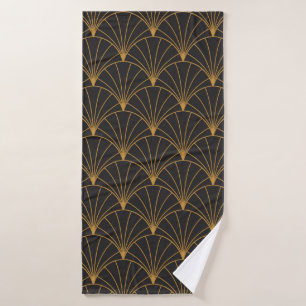 Vintage Art Deco Seamless Pattern. Geometric decor Bath Towel