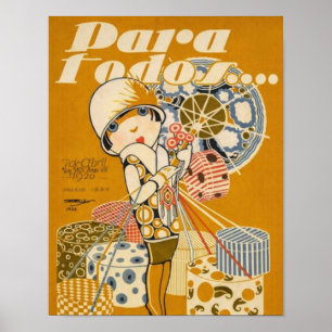 Vintage Art Deco Shopper Poster – 1920s Fashion