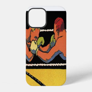 Vintage Art Deco Sports Boxing, Boxers Punching iPhone 12 Case