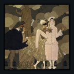 Vintage Art Deco, Surprise by George Barbier Poster<br><div class="desc">Vintage illustration Art Deco design title Surprise by George Barbier. A masquerade party with fairy tale characters dressed in elegant costumes and wearing masks. Harlequinade is a British comic theatrical genre,  pantomime with the characters Harlequin,  who loves Columbine,  Columbine's greedy father Pantaloon,  a mischievous Clown,  and the servant,  Pierrot.</div>