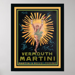 Vintage Art Deco Vermouth Martini Poster