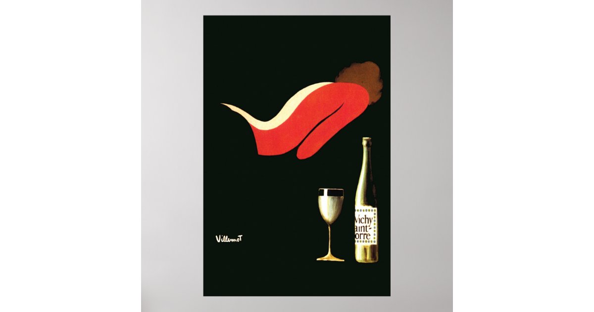 Vintage Art Deco Villemot Vichy St Yorre Poster | Zazzle.com.au
