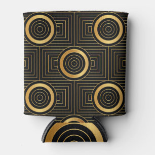 Vintage Art Deco Wallpaper Pattern Can Cooler