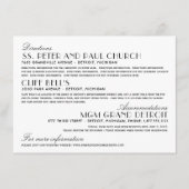 Vintage Art Deco Wedding Information Enclosure Card (Front)