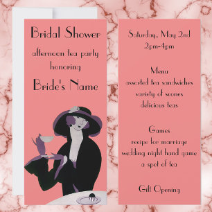 Vintage Art Deco Woman, Afternoon Tea Baby Shower