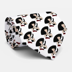 Vintage Art Deco Woman Wearing Hat Gloves Colour Tie