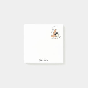 Vintage Art Deco Woman with Flowers Wearing Hat C Post-it Notes