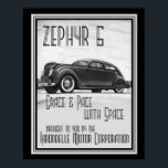 Vintage Art Deco Zephyr 6 Ad 16x20 Poster<br><div class="desc">Zephyr 6 -Hirondelle Motor Co.Art Deco Poster</div>