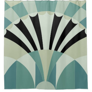 vintage art decor pattern illustration design elem shower curtain
