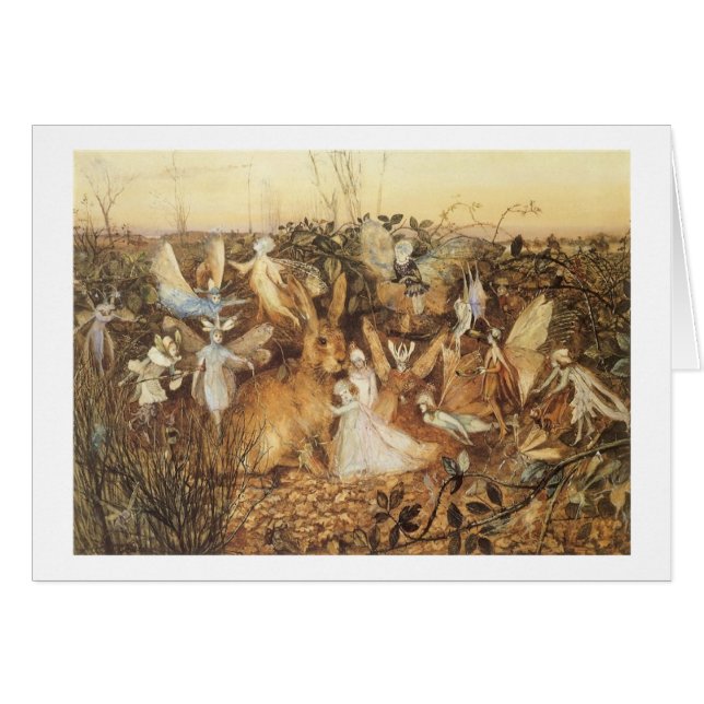 Vintage Art - Fairies and a Rabbit, (Front Horizontal)