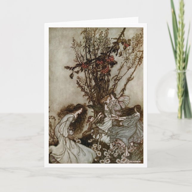 Vintage Art - Fairies Feel Dancey, Card (Front)