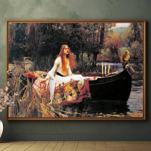 Vintage Art John W. Waterhouse Lady of Shalott Poster