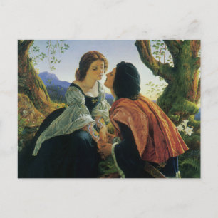 Vintage Art, Lovers at Dusk, Sir Joseph Noel Paton Holiday Postcard