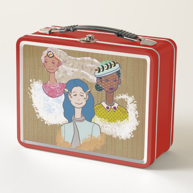 Vintage Art Lunch Box Red (Front)