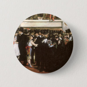 Vintage Art, Masked Ball at the Opera by Manet 6 Cm Round Badge