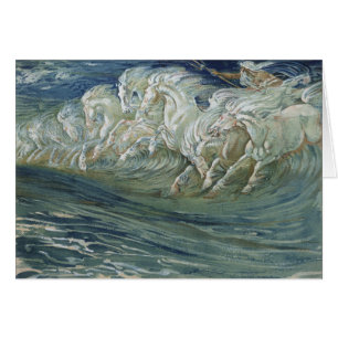 Vintage Art - Neptune's Horses,