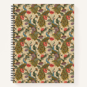 Vintage Art Nouveau 1890 The Peacock Pattern Notebook