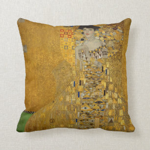 Vintage Art Nouveau Adele Bloch-Bauer I by Klimt Cushion