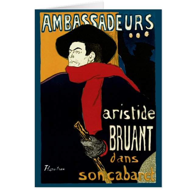 Vintage Art Nouveau Ambassadeurs, Toulouse Lautrec (Front)