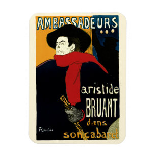 Vintage Art Nouveau Ambassadeurs, Toulouse Lautrec Magnet