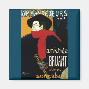 Vintage Art Nouveau Ambassadeurs, Toulouse Lautrec Magnet