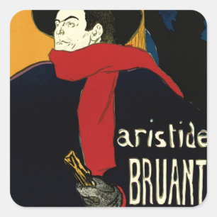 Vintage Art Nouveau Ambassadeurs, Toulouse Lautrec Square Sticker