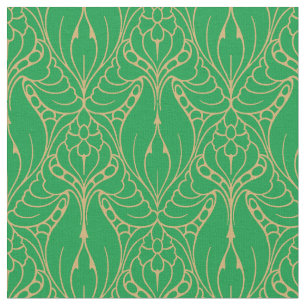 Vintage Art Nouveau Anthemion Floral Pattern Fabric