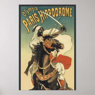 Vintage Art Nouveau, Arabs of the Sahara Desert Poster