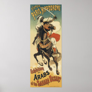 Vintage Art Nouveau, Arabs of the Sahara Desert Poster