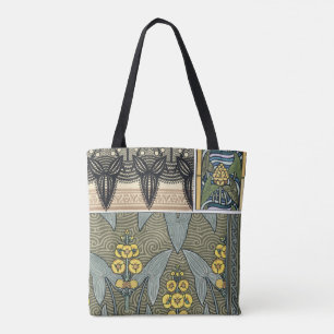 Vintage Art Nouveau Arrowhead Garden Flowers Tote Bag