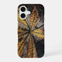 Vintage Art Nouveau Autumn Chestnut Leaf Print