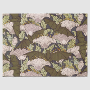 Vintage Art Nouveau Bat and Poppy Floral Pattern Tissue Paper