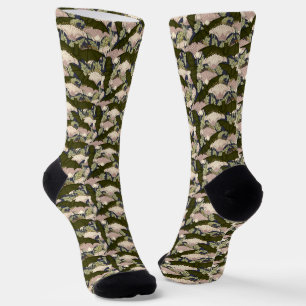 Vintage Art Nouveau Bats And Poppies Pattern Socks