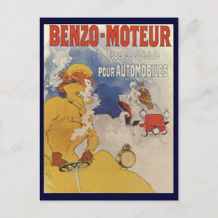 Vintage Art Nouveau, Benzo Moteur by Jules Cheret Postcard