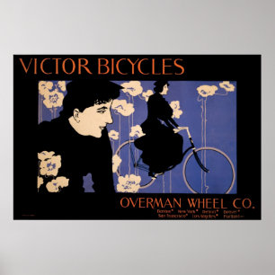 vintage Art Nouveau bicycles ad Poster