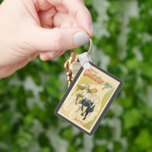 Vintage Art Nouveau, Bicycles Gladiator Cycles Key Ring