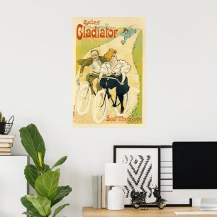 Vintage Art Nouveau, Bicycles Gladiator Cycles Poster