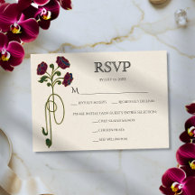 Vintage Art Nouveau Bold Jewel Tone Flowers Meals