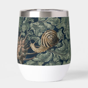 Vintage Art Nouveau Botanical Snail Antique