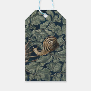 Vintage Art Nouveau Botanical Snail Antique Gift Tags